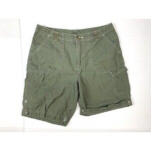 Columbia XCO Cargo Shorts Womens 6 Green Hiking Cuffed 5-pockets W29 L 8/6